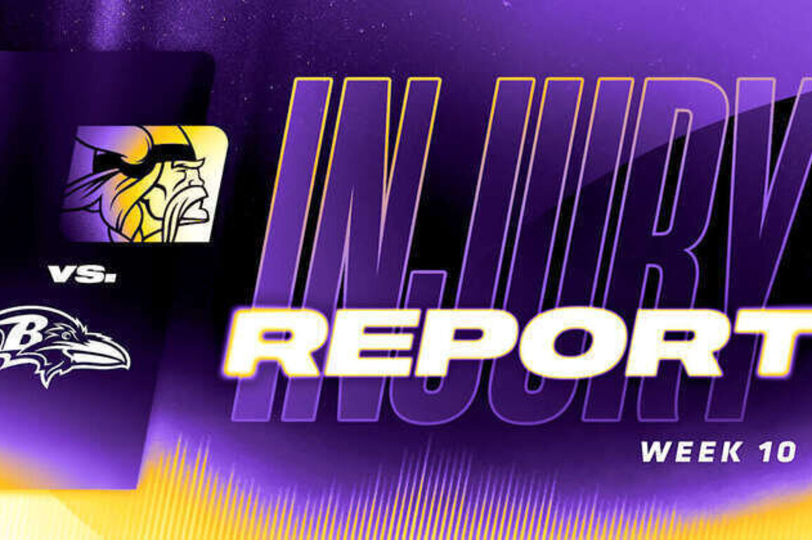 Updated Vikings vs. Ravens Injury Report for Week 10 of 2025