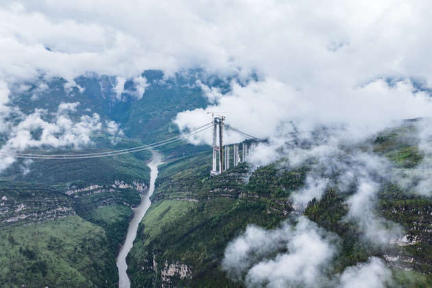 (GloriousGuizhou) CHINA-GUIZHOU-TIANMEN GRAND BRIDGE-CONSTRUCTION (CN)