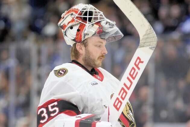 Senators G Linus Ullmark returns from leave, serves as backup
