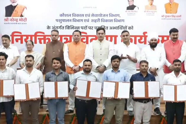 Uttarakhand CM Dhami distributes appointment letters to UKSSSC-selected candidates in Dehradun