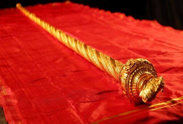 Gold-studded replica of Sengol brought to Kashi-Tamil Sangamam-2