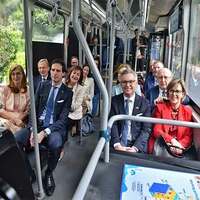 In Delhi, Ursula von der Leyen, EU commissioners take 'Hydrogen Bus' to bilateral talks venue