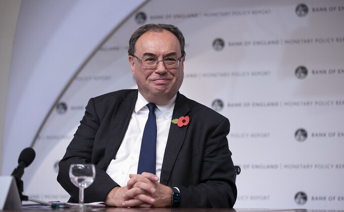 Andrew Bailey (pictured), governor of the Bank of England