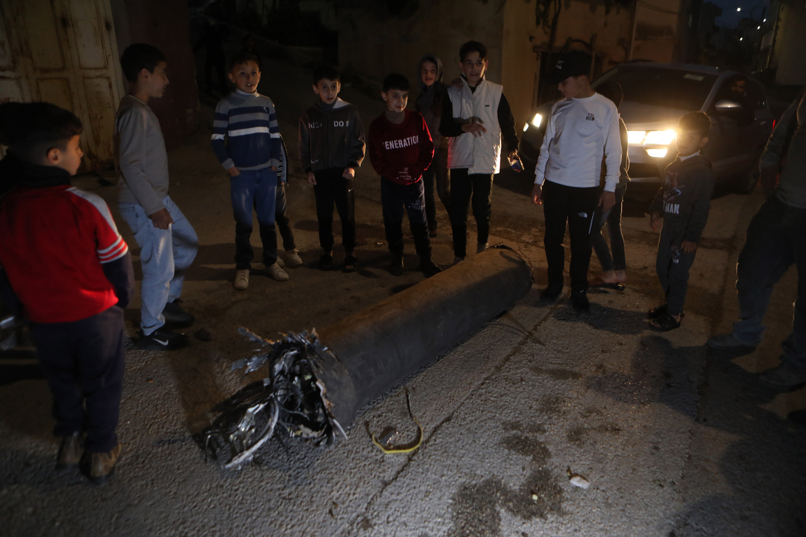 MIDEAST-DURA-MISSILE-INTERCEPTION-DEBRIS