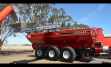  Dunstan's latest chaser bin has a grain table extension. Picture Mark Saunders.