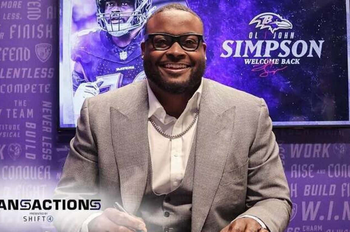 Ravens Bring Back Guard John Simpson