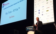 Rio Tinto’s Ben Rogers receives the 2017 Austmine Miners Innovation Award