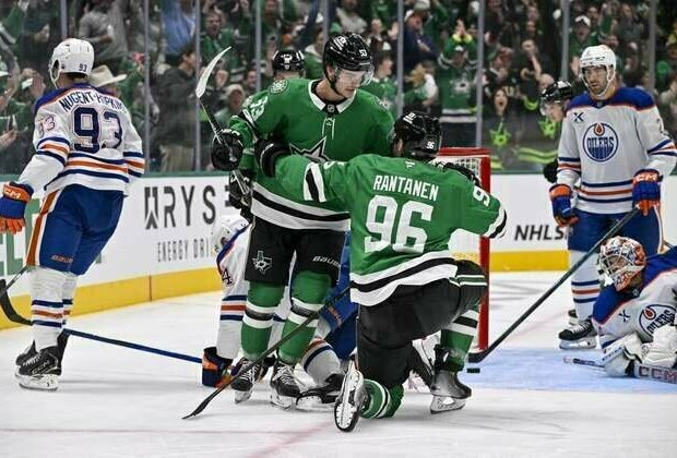 Mikko Rantanen's 300th goal helps Stars top Oilers in shootout
