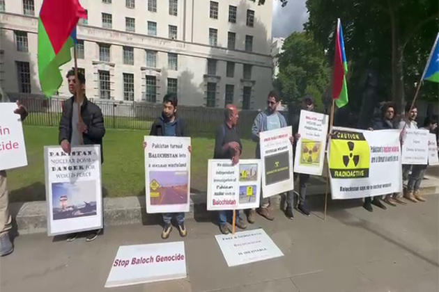 Free Baloch Movement marks Nuclear Test anniversary in London, demands removal of weapons from Balochistan