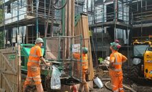  Boreholes being drilled for the Kensa Utilities funded, owned and maintained shared ground array at the Lar Housing Trust Fountainbridge site