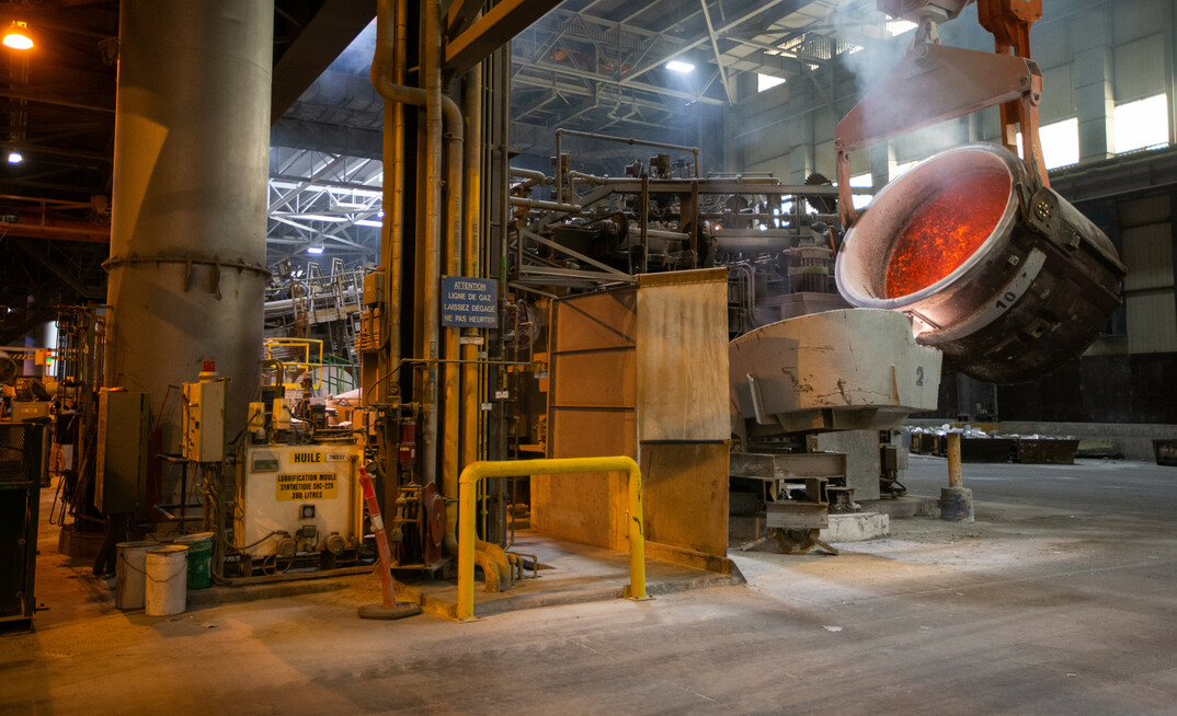 Alcoa's aluminium smelter in Bécancour, Canada