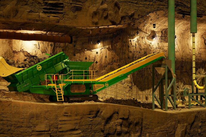 In addition to cost savings, the Ecohoist produces far less carbon dioxide than diesel haul trucks.