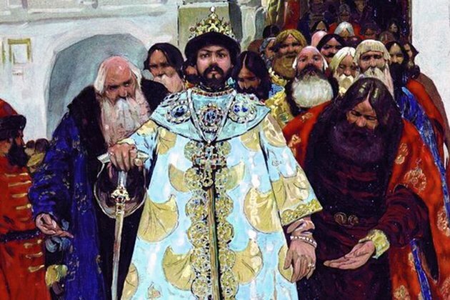 How were Russian tsars crowned