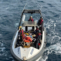 ICG conducts long-range medical evacuation of critically injured Iranian fisherman in Arabian Sea
