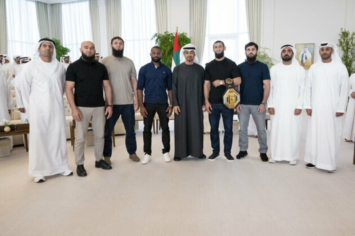 UAE President receives UFC Middleweight World Champion