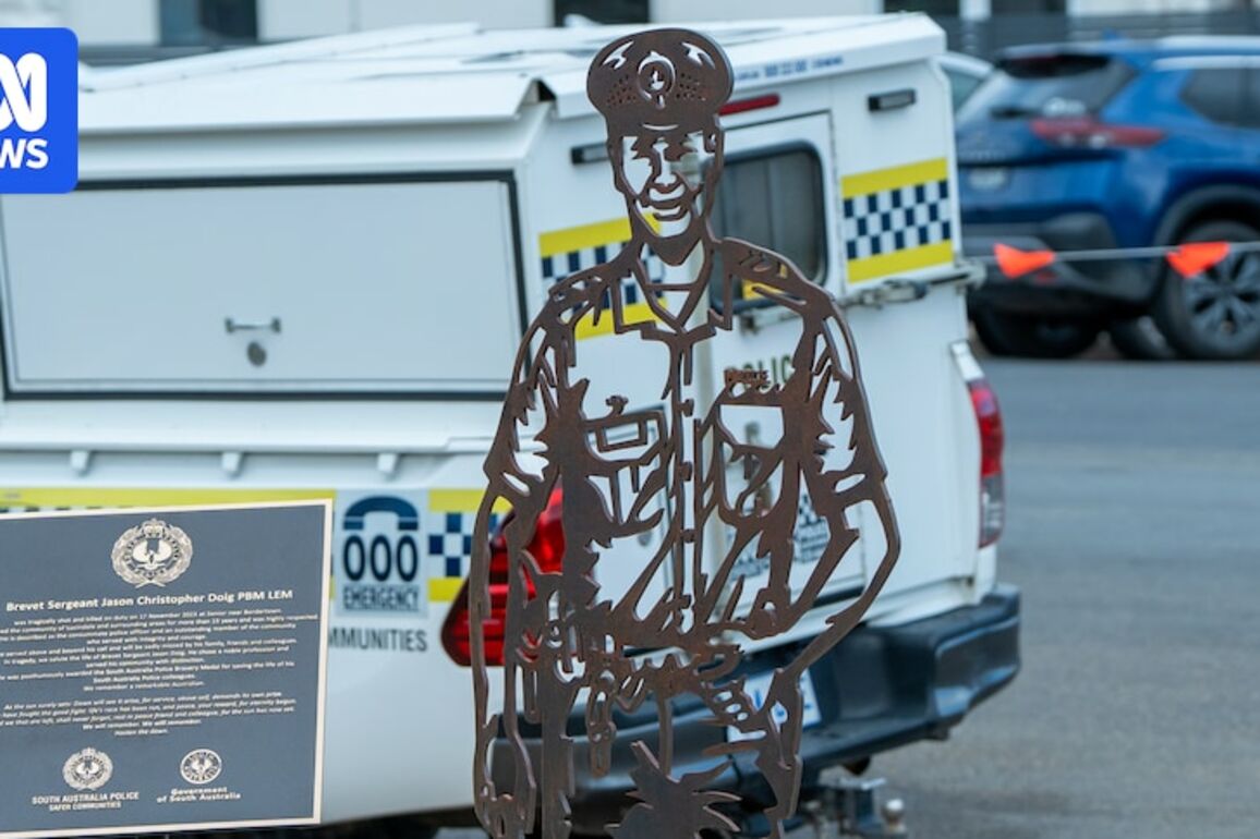 Tribute unveiled for SA Police Brevet Sergeant Jason Doig after fatal 2023 shooting
