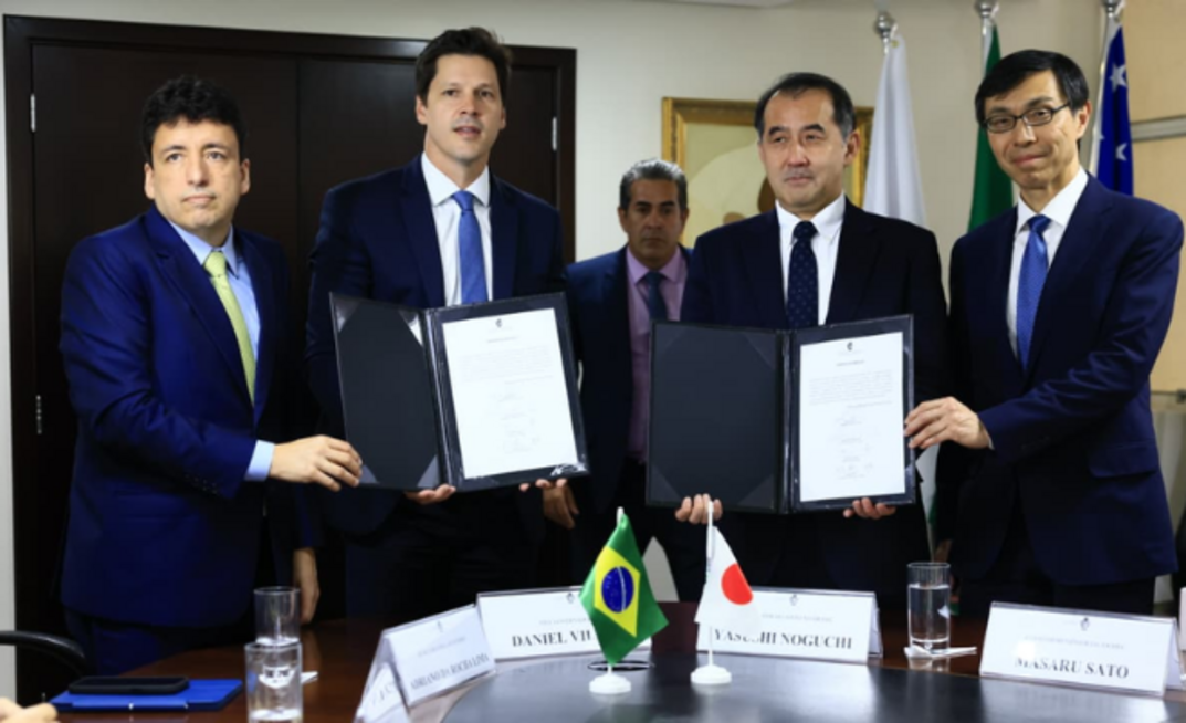 Parceria foi assinada pelo vice-governador Daniel Vilela (MDB) e autoridades japonesas