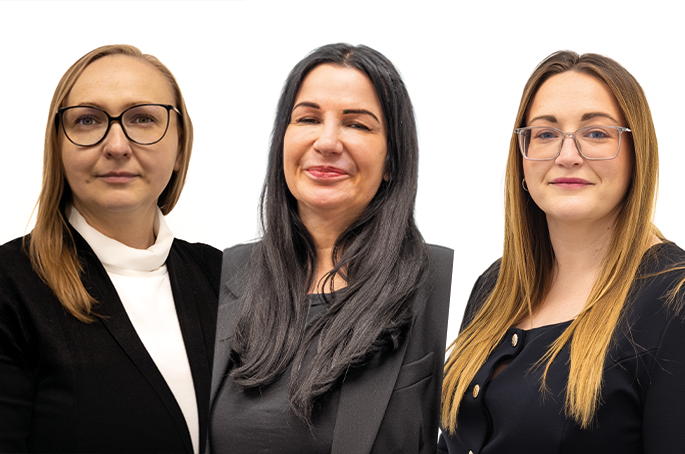 Agnes Taylor, Rebecca Abela, and Lydia Harvey