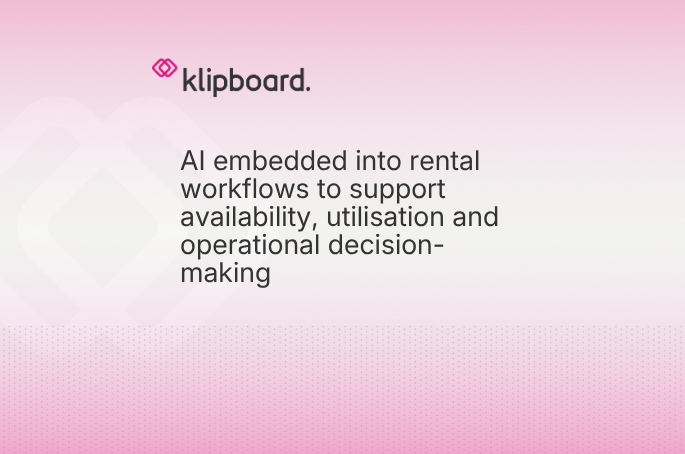 Klipboard's OnRent Go delivers AI built for equipment rental businesses