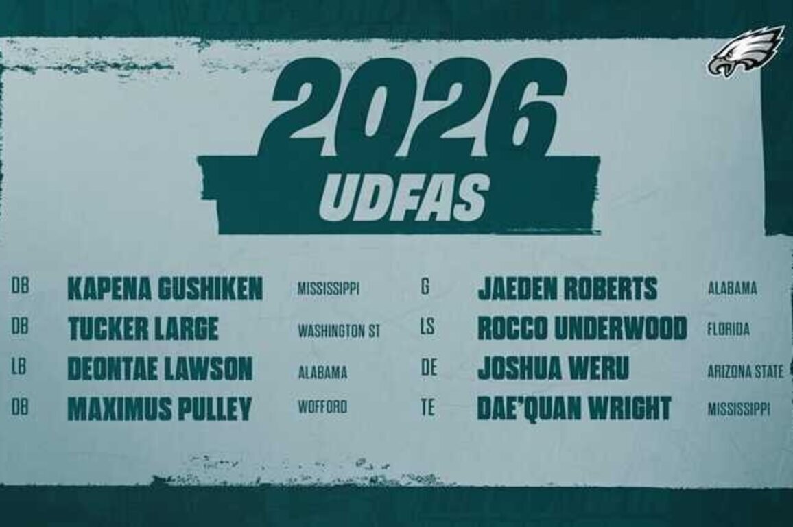 Eagles sign eight undrafted free agents