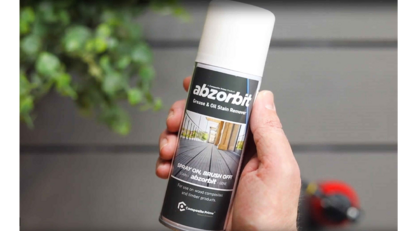 Composite Prime unveil Abzorbit- a brand new miracle oil and grease remover for decking. 