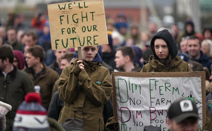 Welsh farmers had turned out in their thousands at the Senedd in protest of the planned Sustainable Farming Scheme