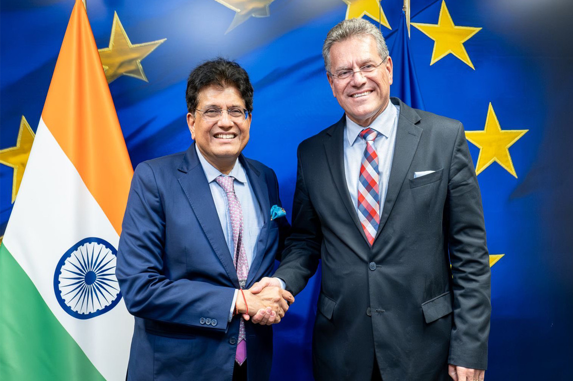 Piyush Goyal holds talks with EU Commissioner Maros Sefcovic on India-EU FTA negotiations