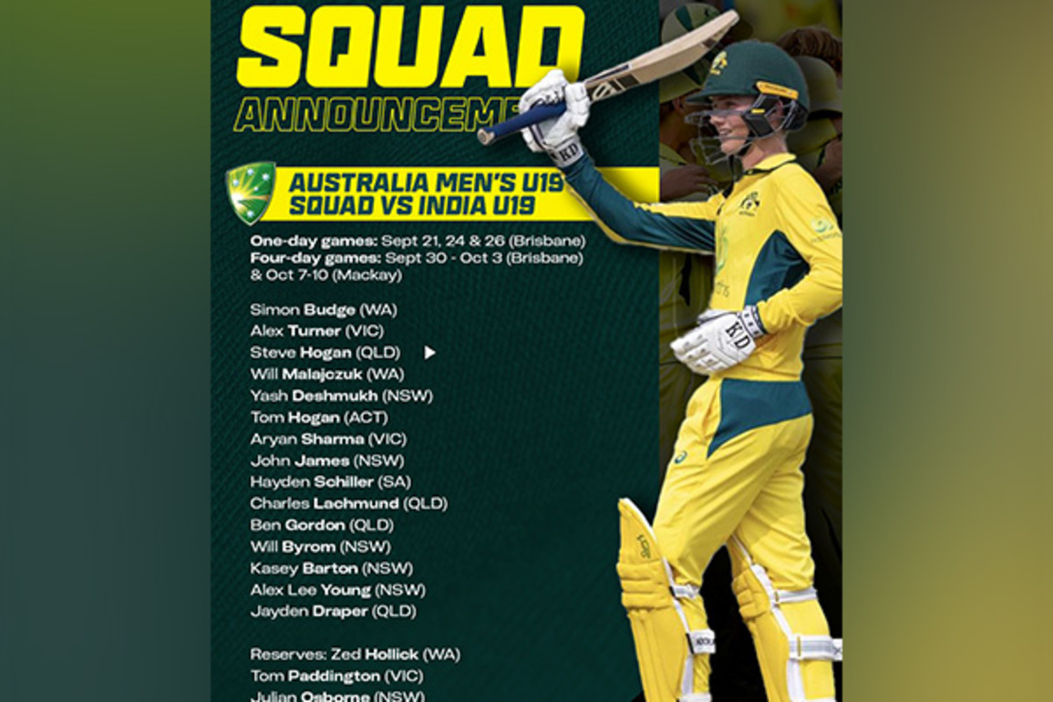 Aryan Sharma and Yash Deshmukh named in Australia U19 squad