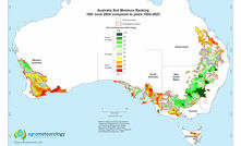 June 2024 Soil Moisture Map. Credit: Dr David Stephens, Agrometeorology Australia. 