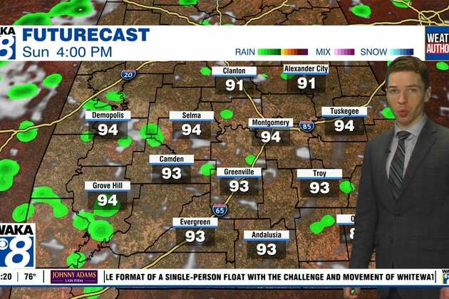 Mid-90 heat, low chances for rain Independence Day weekend - WAKA 8