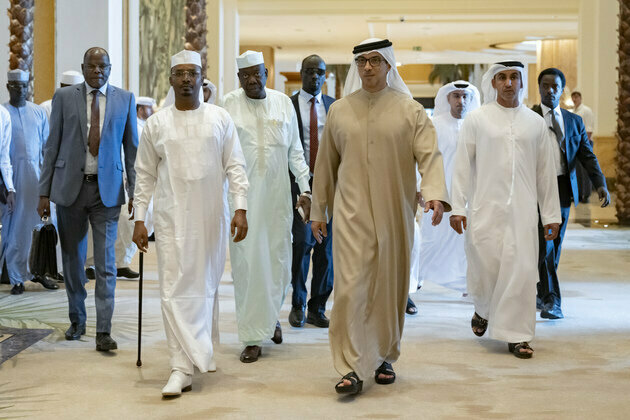 Mansour bin Zayed, President of Chad discuss strengthening cooperation
