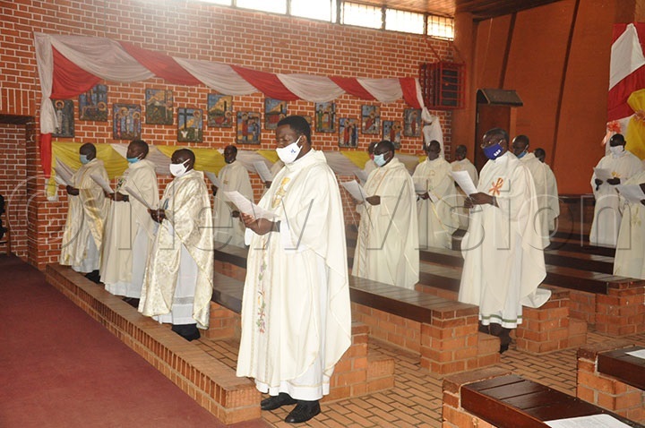 Some of the priests who attended mass
