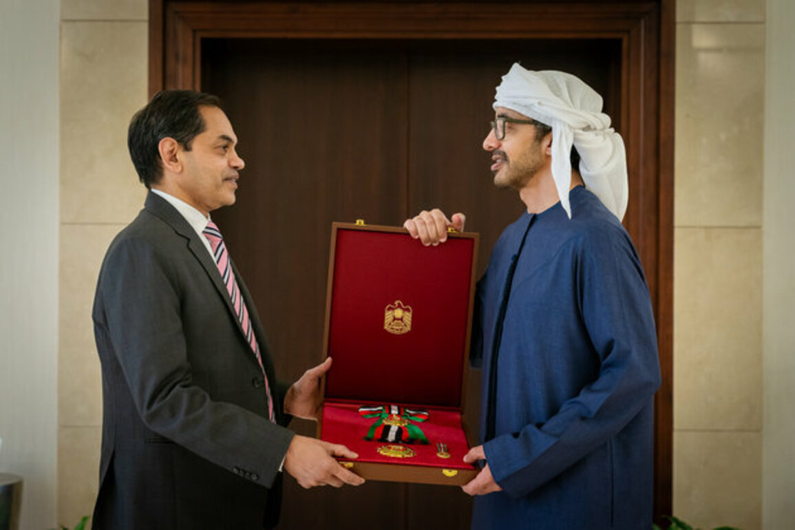 UAE President confers First-Class Order of Zayed II on Indian Ambassador