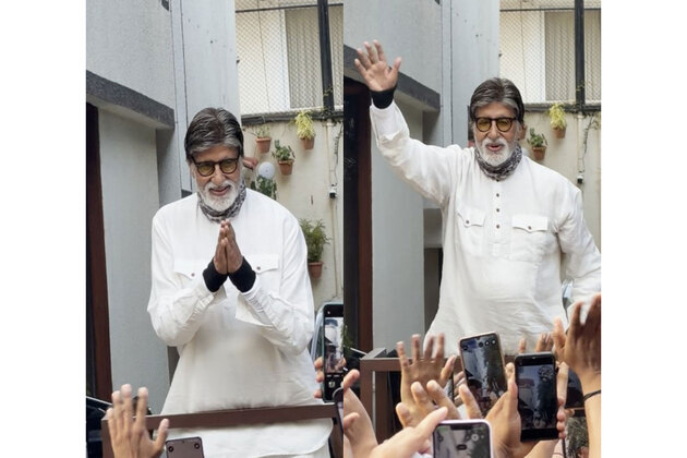 Amitabh Bachchan greets fans outside Jalsa during Sunday darshan, putting health rumours to rest