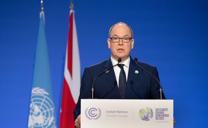 HRH Prince Albert II of Monaco speaking at COP26 in 2021