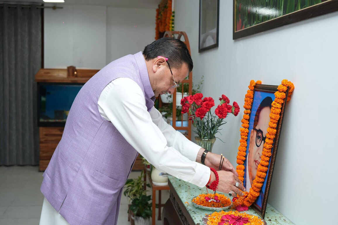Uttarakhand CM Dhami pays tribute to B.R. Ambedkar on his birth anniversary, hails legacy of equality and justice