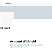 'X' account of Turkish broadcaster 'TRT World' withheld in India