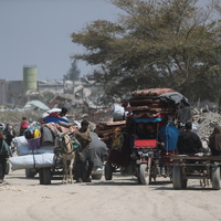 MIDEAST-GAZA CITY-ISRAEL-EVACUATION ORDERS-FLEEING