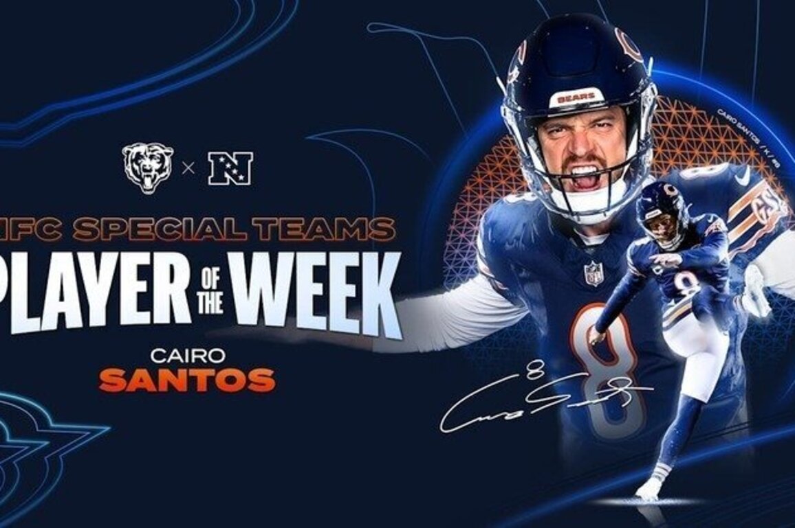Cairo Santos tabbed NFC Special Teams Player of the Week