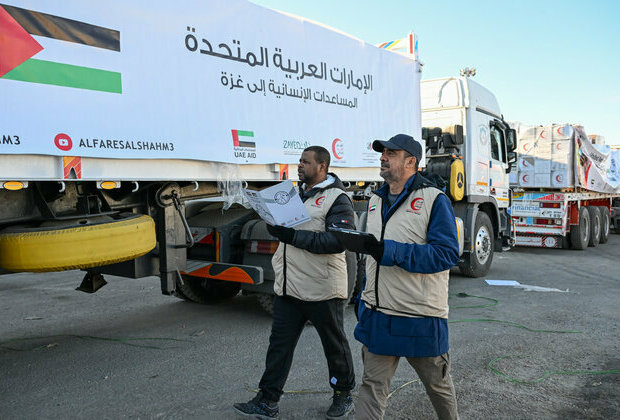 Operation Chivalrous Knight 3: 100 trucks carrying 1,442 tonnes of UAE aid entered Gaza since start of ceasefire