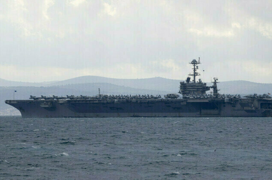 US aircraft carrier collides with cargo ship