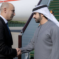 Hamdan bin Mohammed arrives in Baku to participate in Azerbaijan's 'Victory Day' celebrations