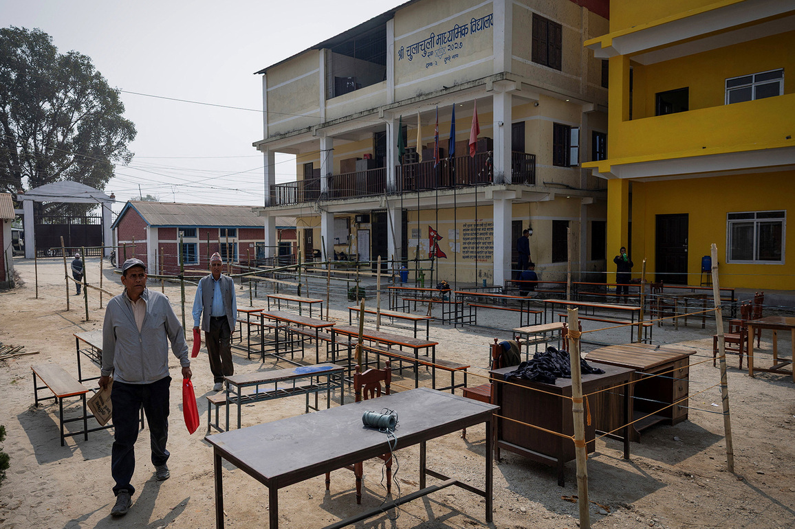 Nepal polling centres resplendent, abuzz with preparations for election days