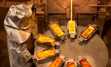 Gold Pour at Fort Knox in Alaska, USA