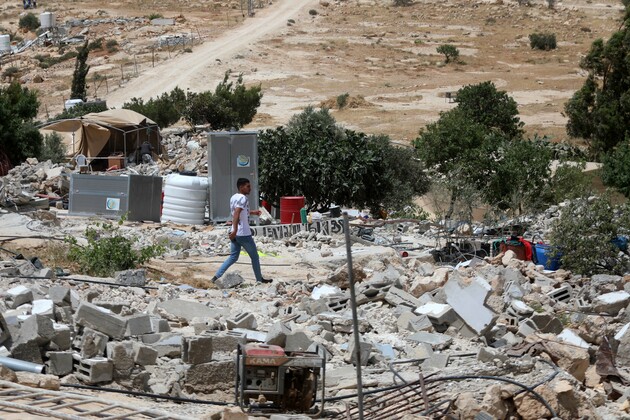 MIDEAST-HEBRON-MASAFER YATTA-DEMOLITION