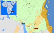 Map of the Mtoya uranium project in Tanzania