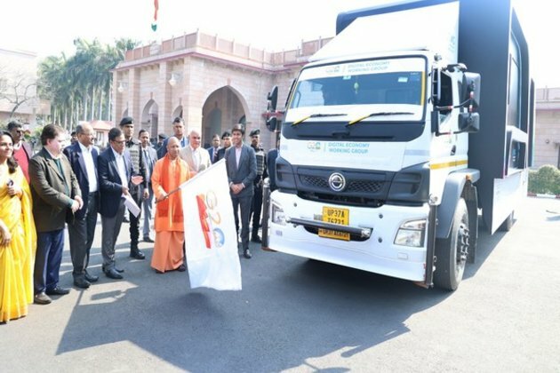 CM Yogi flags off G-20 van, to showcase journey of 'Digital India'