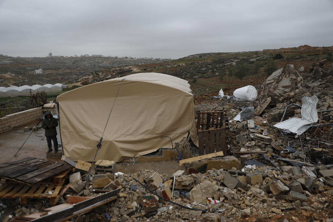 MIDEAST-WEST BANK-HEBRON-TENT