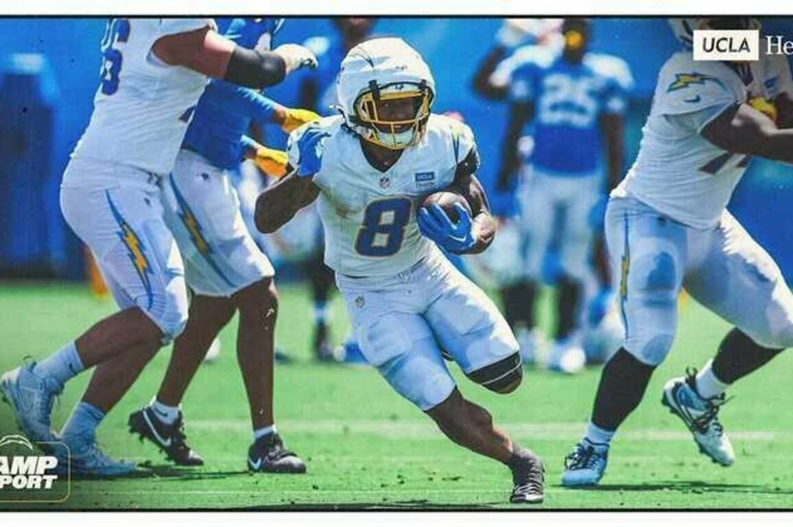 Chargers Camp Rookie Omarion Hampton Flashes at Monday's Practice
