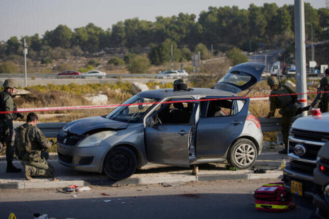 One dead, three wounded in West Bank stabbing and ramming attack